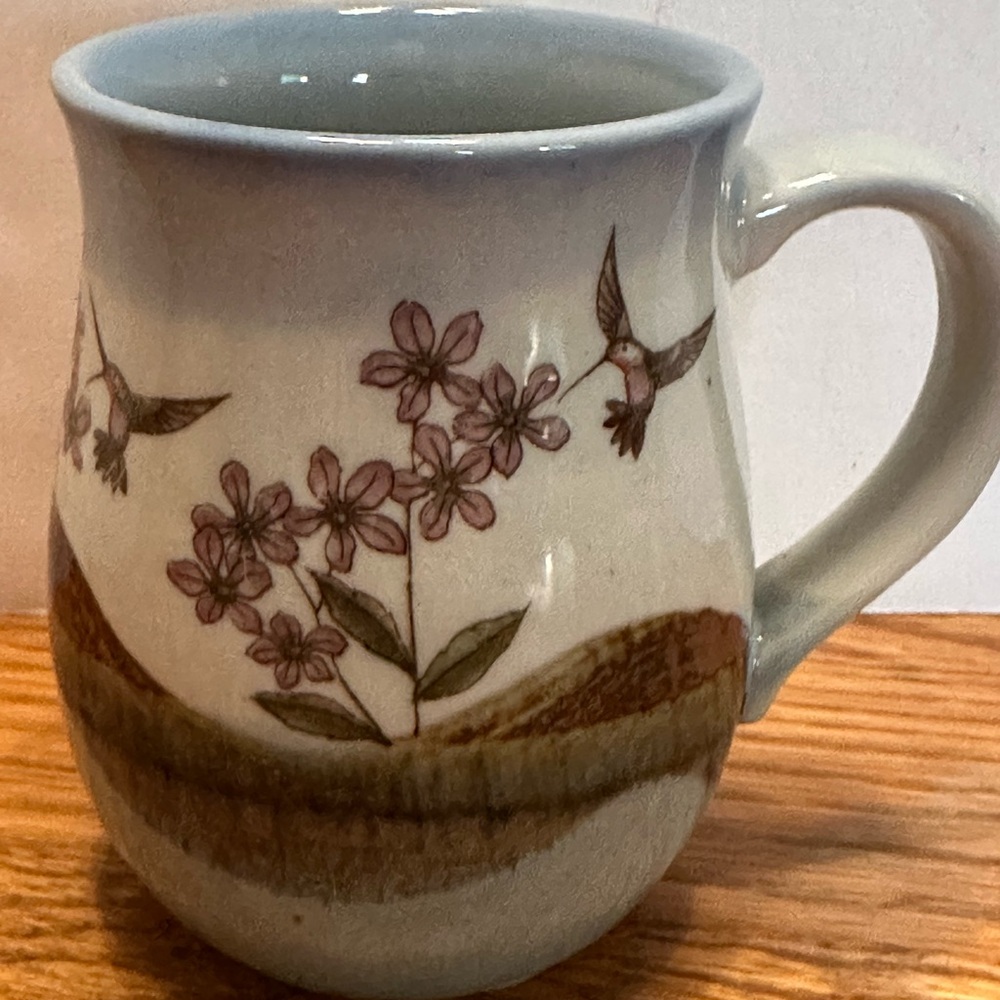 Floral Hummingbird Ceramic Mug